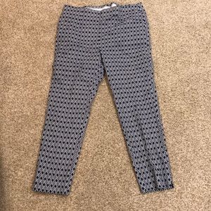Blue patterned Chico’s pants